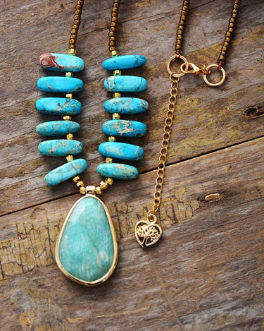 Daily Affirmations Amazonite Necklace-Your Soul Place